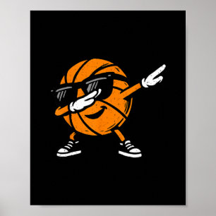 Poster Dabbing Sketll Ll Sungles Joueur de Sport Danse Da