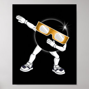 Poster Dabbing Total Solar Eclipse 2024 Fun Dab Boys Girl