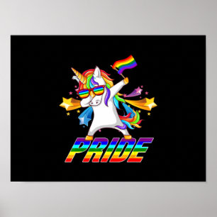 Poster Dabbing Unicorn Gay pride LGBT