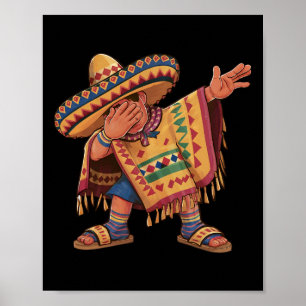 Poster Dabing Mexicain Poncho Dab Dance Cinco De Mayo Gif