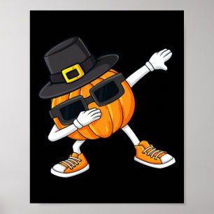 Poster Dabing Pumkin Pilgrim Thanksgiving Day Boys Girl