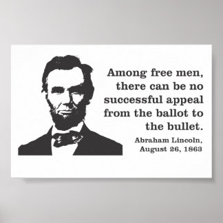 Poster d'Abraham Lincoln sur la démocratie