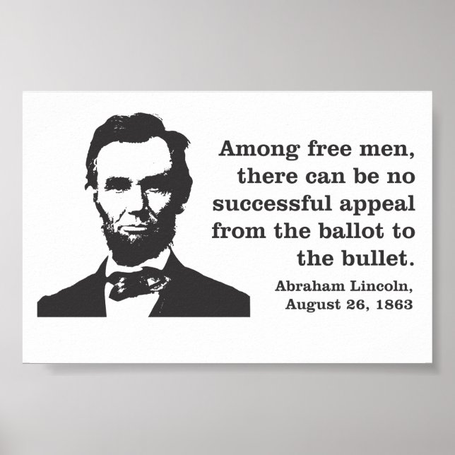 Poster d'Abraham Lincoln sur la démocratie (Devant)