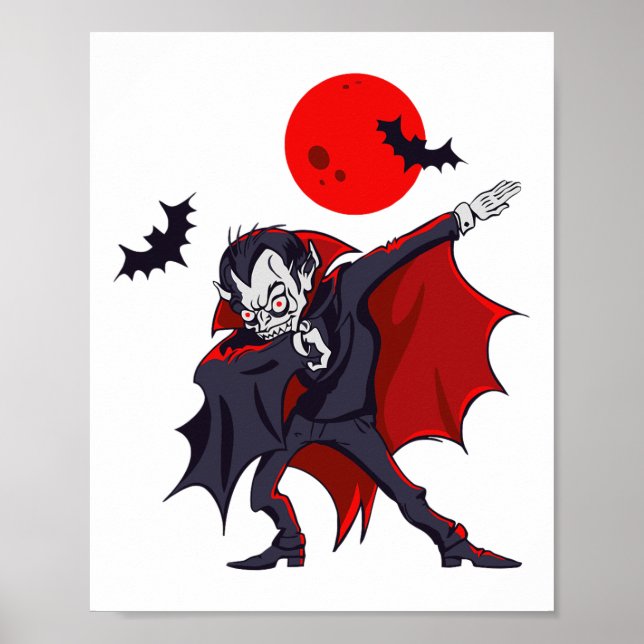 Poster Dabula Vampire Comte D'Halloween Dabula Gif (Devant)