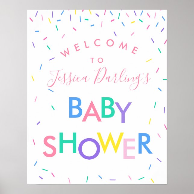 Poster d'accueil de Baby shower Sprinkel (Devant)