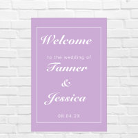 Poster d'accueil Mariage moderne doux et blanc