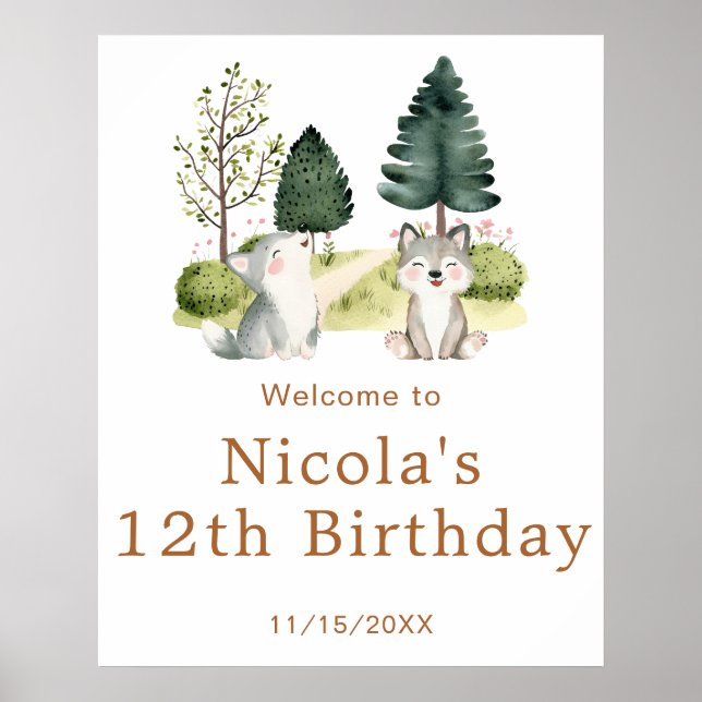 Poster d'accueil pour la fête d'anniversaire du lo (Devant)