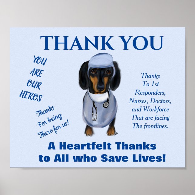 Poster Dachshund (Devant)