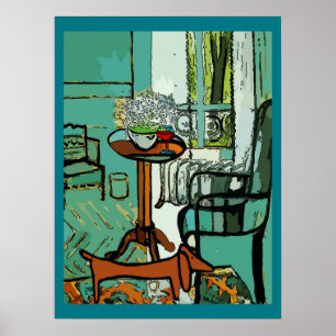 Poster Dachshund Chambre Lit