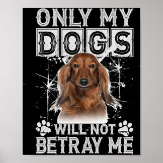 Poster Dachshund Chien - Ne Me Traitera Pas Les Cadeaux