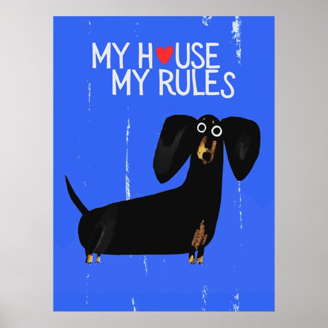 Poster Dachshund dog | Funny & decorative Poster (Vorne)