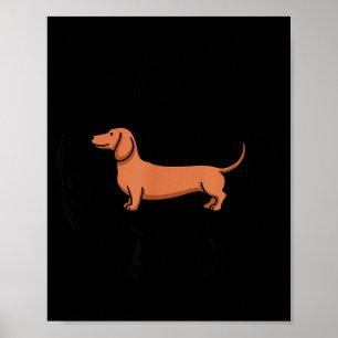 Poster Dachshund drôle club de chien long sausage race