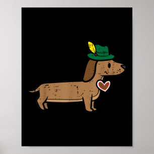 Poster Dachshund mignon Saucisse Chien Allemand Enfants H