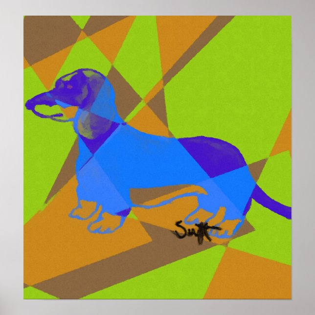 Poster Dachshund ou teckel (Devant)