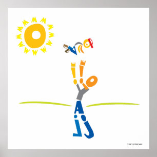 Poster Dactylographiez la copie de papa - fête des pères