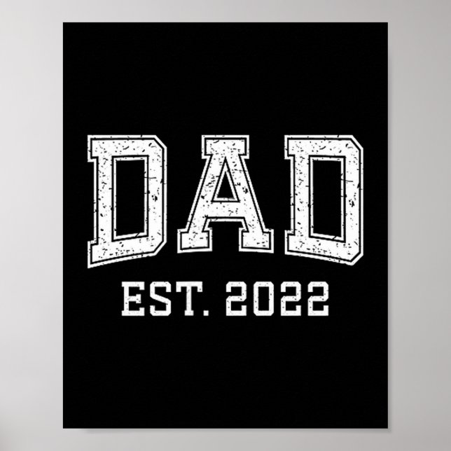 Poster Dad Est 2022 Dad D Fathers Day Ized  (Devant)