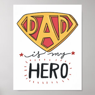 Poster DAD est mon héros   FÊTE DES PÈRES