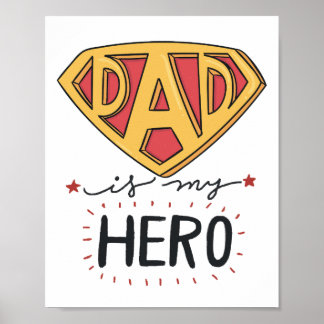 Poster DAD est mon héros | FÊTE DES PÈRES