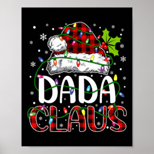Poster Dada Claus Feux de Noël Correspondant Famille Noël
