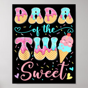 Poster Dada de la fille au 2ème anniversaire sucré glace