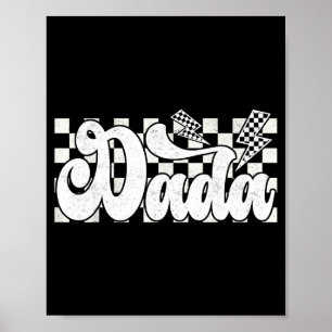 Poster Dada Foudre À Carreaux Fête Des Pères Papa Grand-P