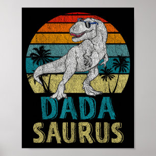 Poster Dadasaurus T Rex Dinosaure Dada Saurus Famille Cor