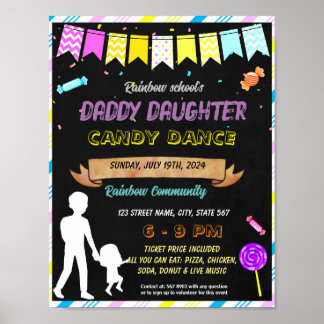 Poster Daddy Daughter Candy danse événement modèle