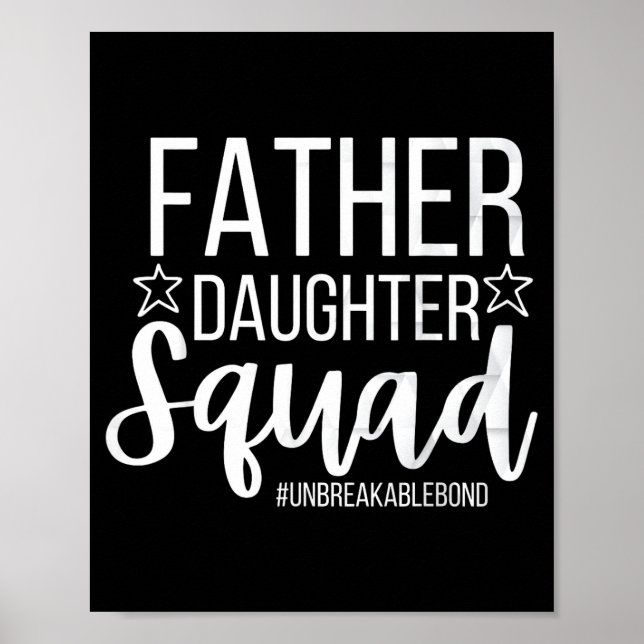 Poster Daddy Daughter Squad Fathers Day Matching Dad And  (Devant)