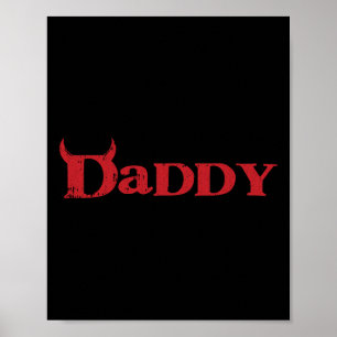 Poster Daddy Devil Horn Lazy Costume d'Halloween Pap goth