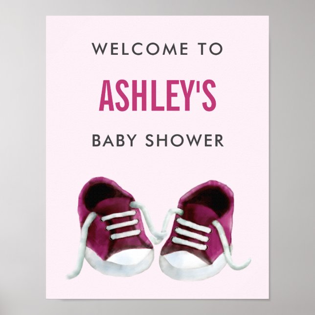 Poster d'Affiche de bienvenue Baby shower Basket r (Devant)