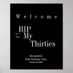 Poster d'Affiche de bienvenue du 40e anniversaire