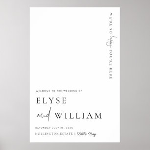 Poster d'Affiche de bienvenue minimal moderne Este