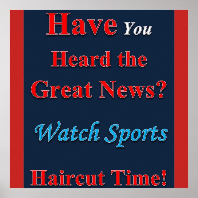 Poster d'affiche de vente de coupe de cheveux spor (Devant)