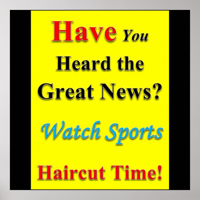 Poster d'affiche de vente de coupe de cheveux spor (Devant)