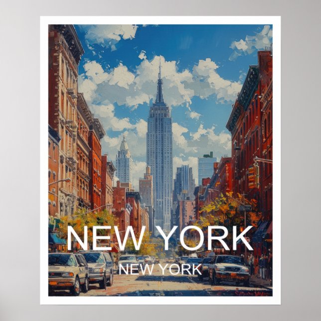 Poster d'affiche de voyage de New York Art (Devant)