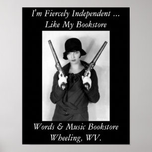 Poster d'affiche librairie indépendante violemment