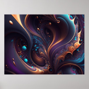 Poster d'affiche Purple Gold Swils