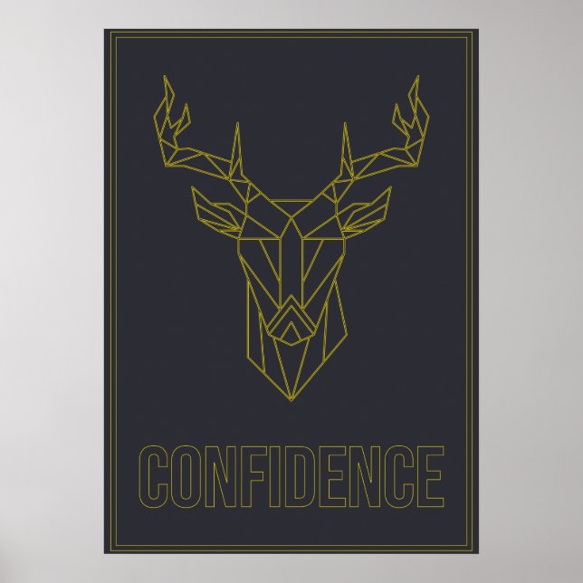 Poster d'affirmation de la confiance des cerfs d'o (Devant)