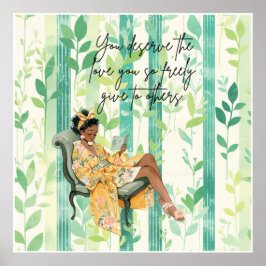 Poster d'affirmation positive de la femme noire