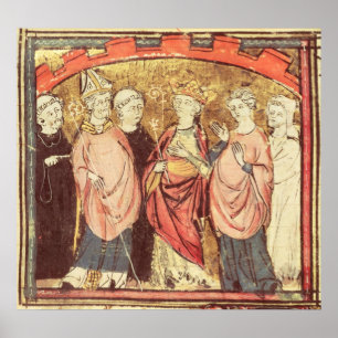 Poster Dagobert I, Roi des Francs recevant le Royaume