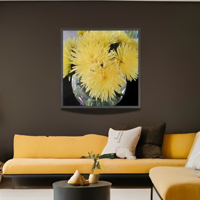 Poster dahlias jaunes -peinture (Créateur téléchargé)