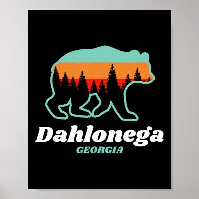 Poster Dahlonega Georgia Bear Mountains Country  (Devant)