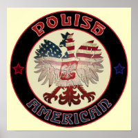 Poster d'aigle américain polonais