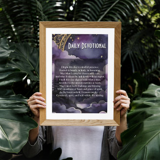 Poster Daily Devotional Purple Night Sky Pagan Prayer