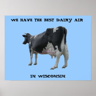Poster d'air laitier personnalisable