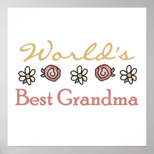 Poster Daisies et les meilleurs cadeaux de grand-mère au 