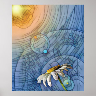 Poster Daisy Au Soleil