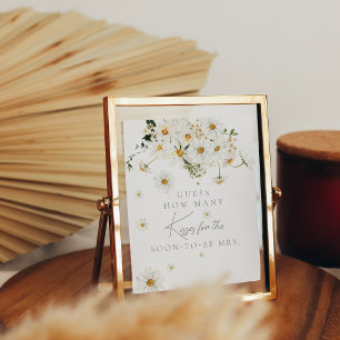 Poster Daisy Boho Fleur sauvage Jeux de baisers nuptiaux 