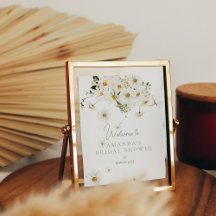 Daisy Boho Fleur sauvage Moderne Bienvenue nuptial