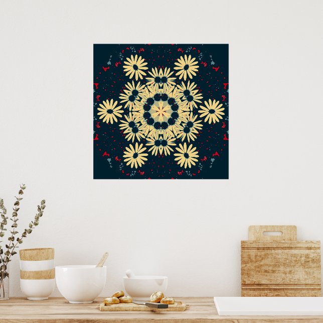 Poster Daisy Dreams Mandala (Cuisine)